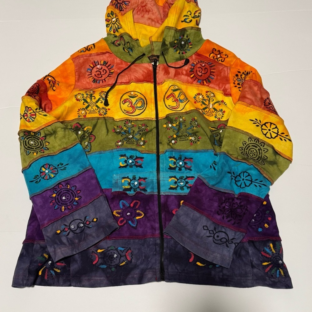 Rising International Multicolor Patchwork Jacket - Picture 3 of 7